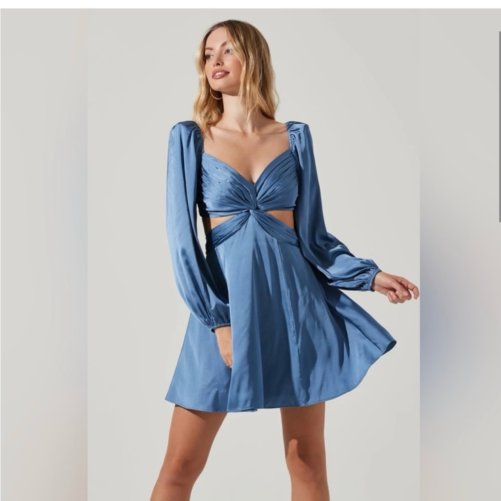 Elegant Blue Women's Dress
